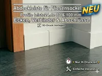 80mm +2mm (T) - leiste24.de-Abdeckleiste f. Fliesensockel