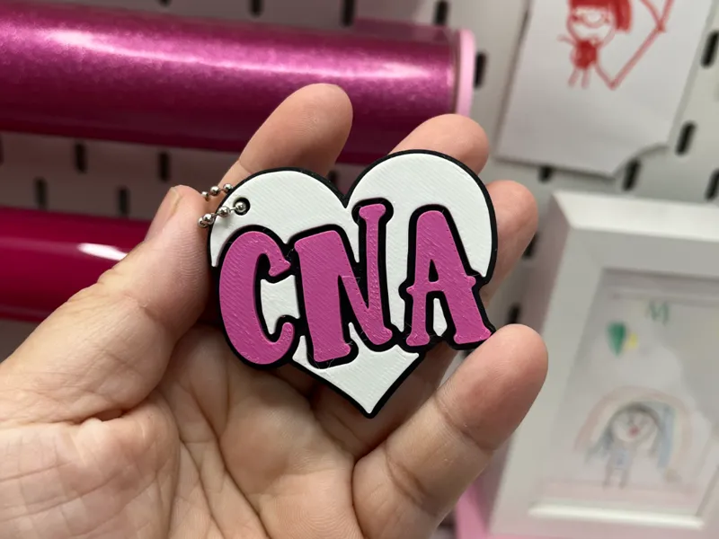 CNA Heart Keychain and Can Opener