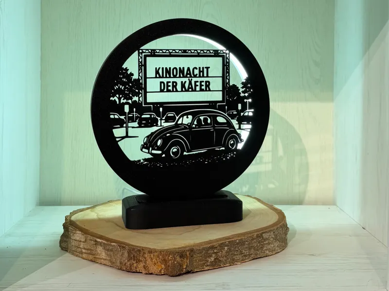 LED Ring Lampe v3 inkl. Rahmen mit Käfer Motiv