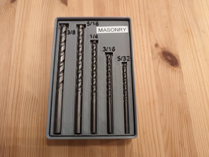 Gridfinity Masonry Bit Holder