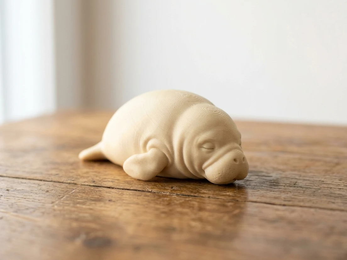 Sleepy Manatee Figurine