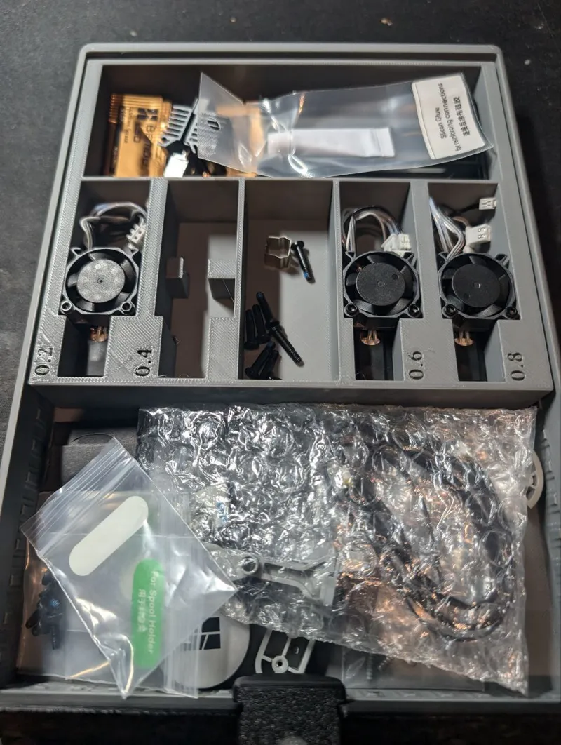 4 hotend insert for AMS Riser v2 drawer 