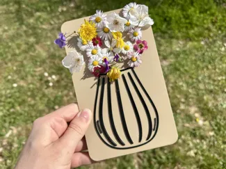 DIY Flower Board Vase (2D)