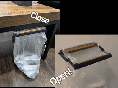Fold-Flat Magnetic Trash Bag Holder