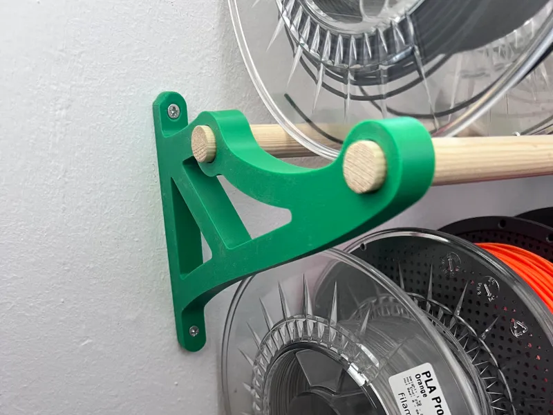 Filament holder wall mount with 16mm holes