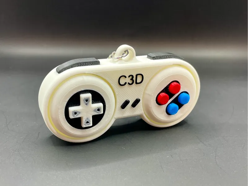 Retro Controller Keychain - Keyboard Switch Fidget