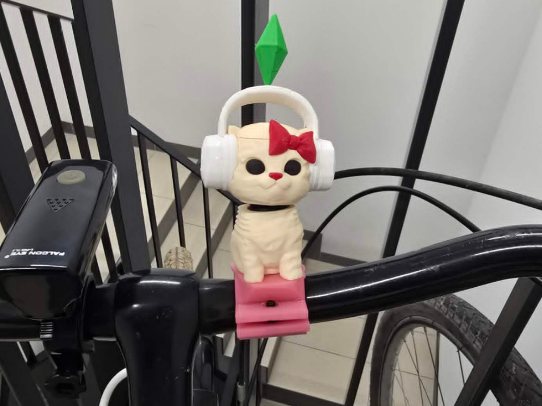 Parametric Bike Mount for Sim Cat Meme (Remix)