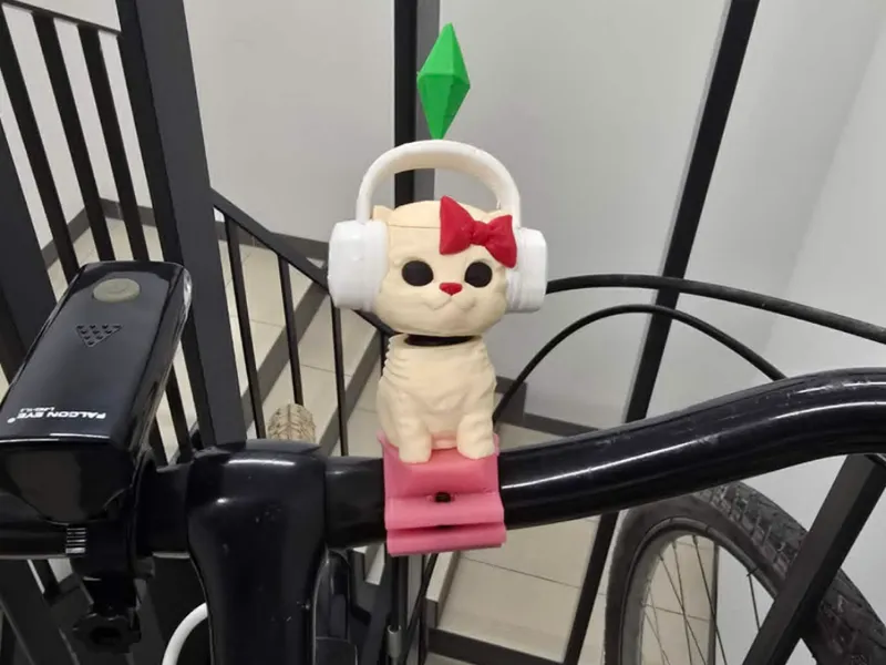 Parametric Bike Mount for Sim Cat Meme (Remix)
