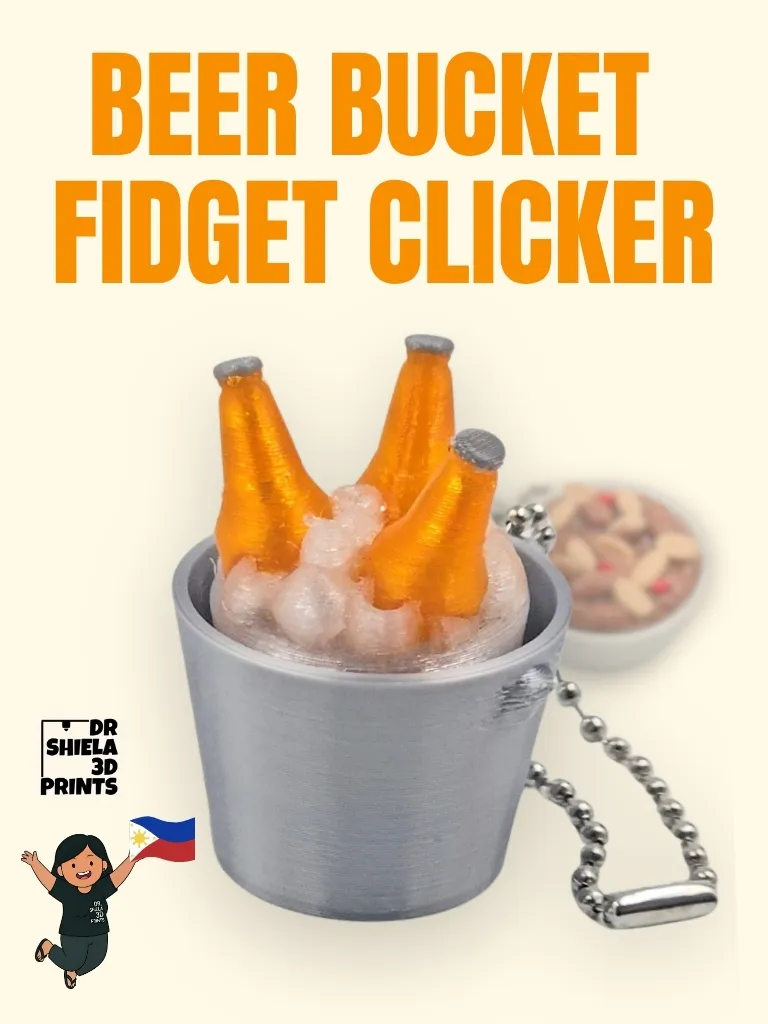 Bucket Clicker Beer Bucket Fidget Clicker - Free 3D Print Model - MakerWorld