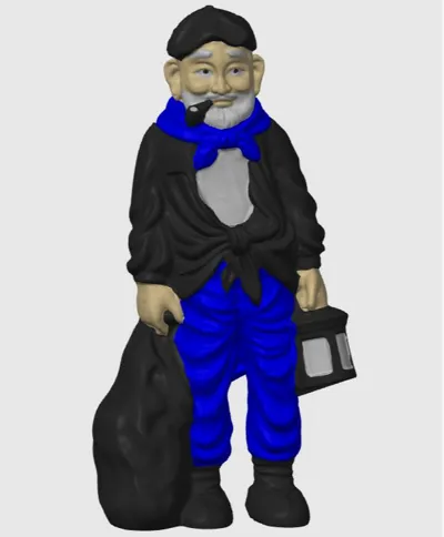 Olentzero color scan figure
