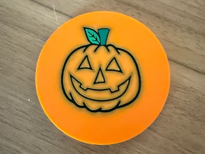 Halloween pumpkin coaster