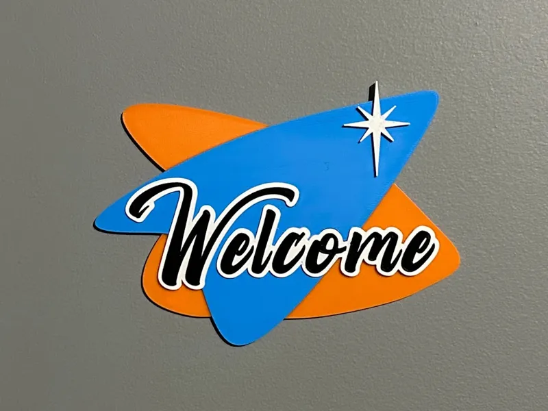 1950's Atomic Age Welcome Sign