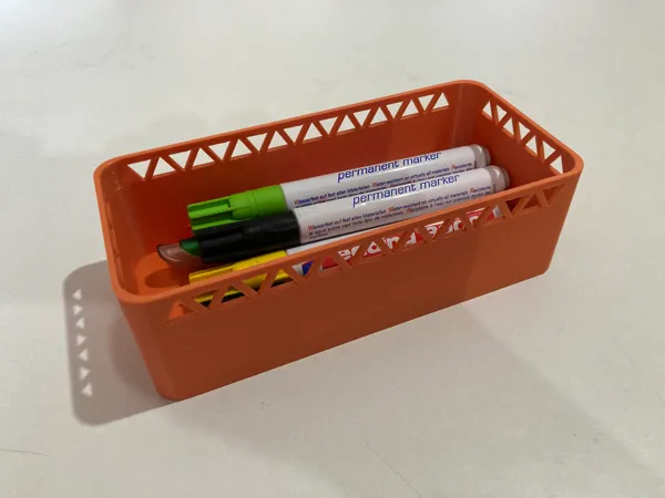 Pot à crayons rectangulaire de bureau