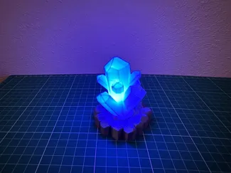 Mini Lamp "Crystal on Stone Base"