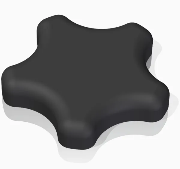 Molette étoile pour vis M12
