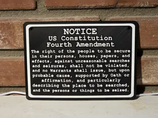 Fourth Amendment Sign