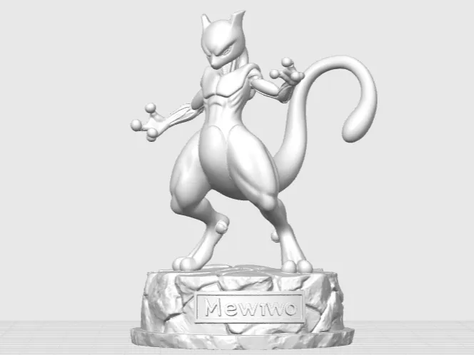 Mewtwo figure - Free 3D Print Model - MakerWorld