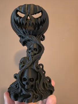 Accesorio de iluminación decorativa: Gothic Jack-o'-Lantern Skull Candle Holder — vista de referencia 3