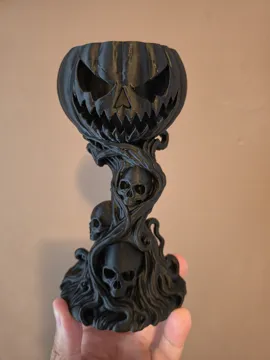 Accesorio de iluminación decorativa: Gothic Jack-o'-Lantern Skull Candle Holder — vista de referencia 4