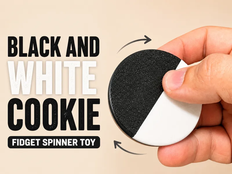 Black and White Cookie Fidget Spinner