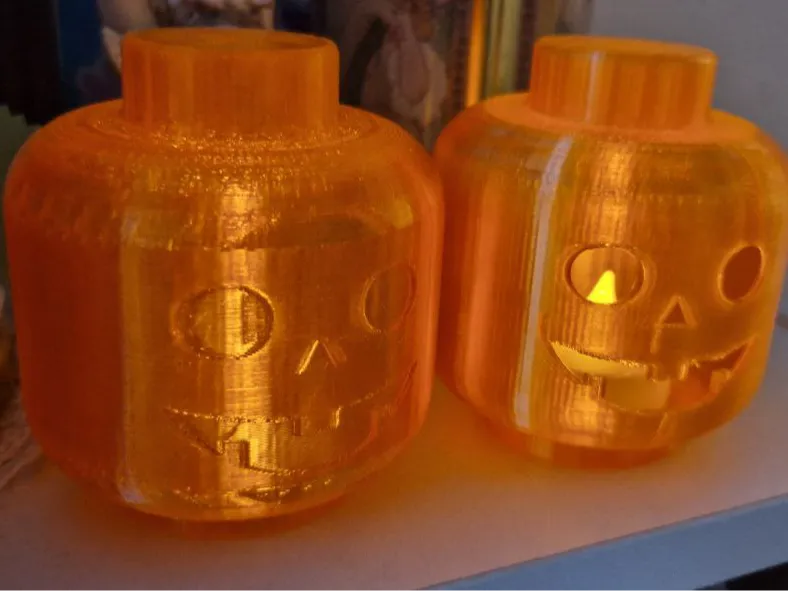 LegoHead Candle Holder