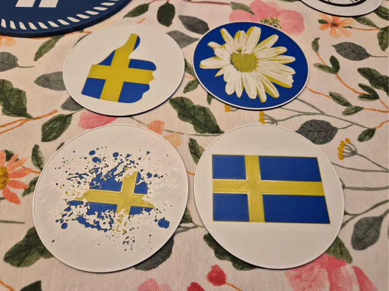 Swedish Coasters for Midsummer
