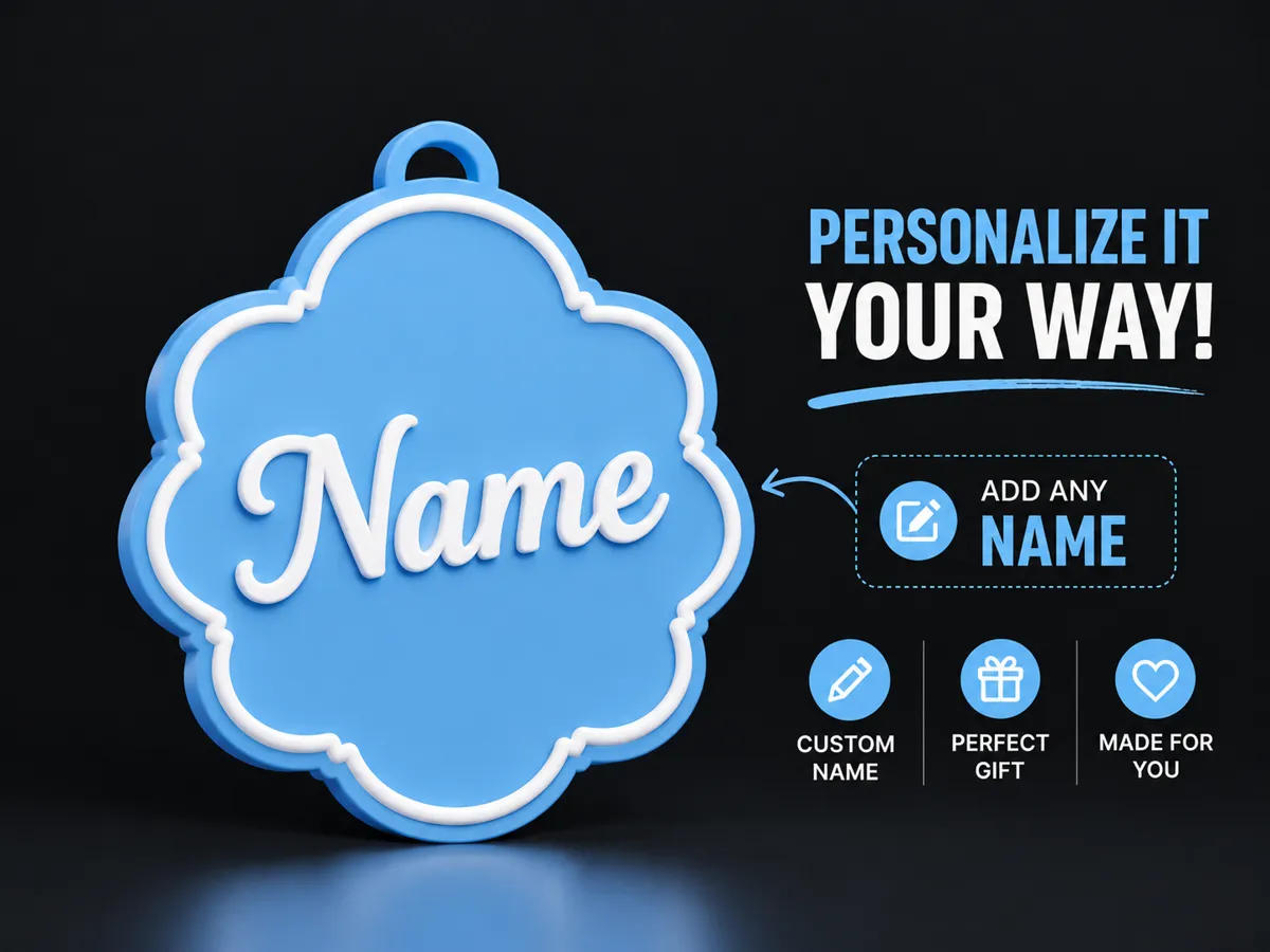 Custom Name Plaque - Free 3D Print Model - MakerWorld