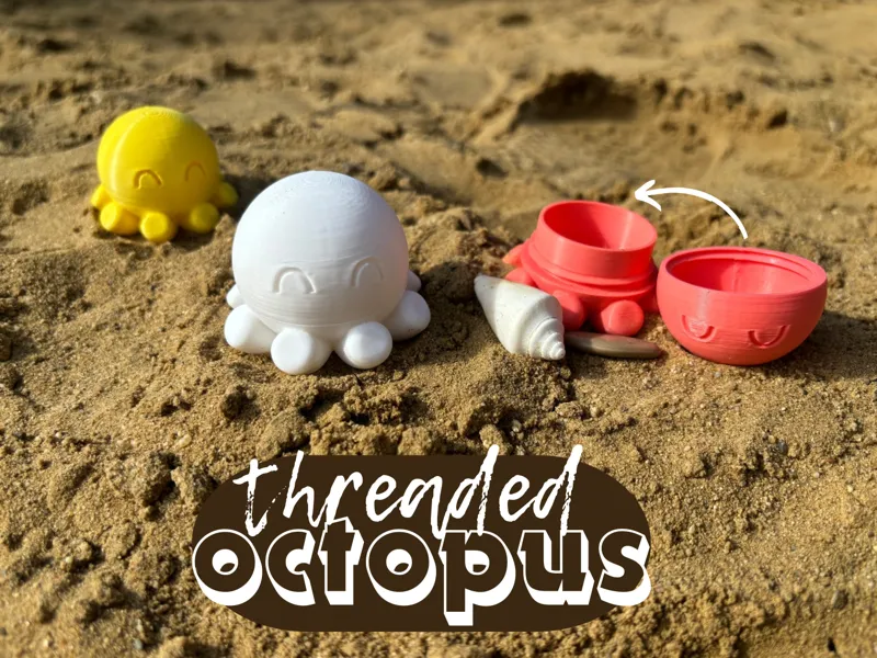 Cute octopus twist box (threaded stash box)
