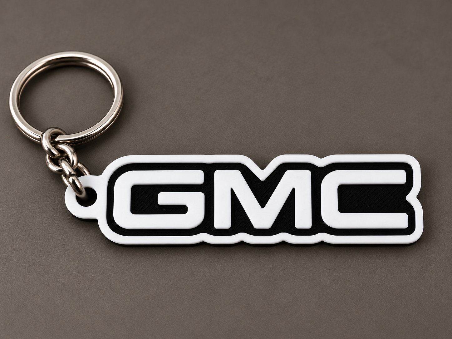 GMC Keychain – Two-Color Logo 3D model