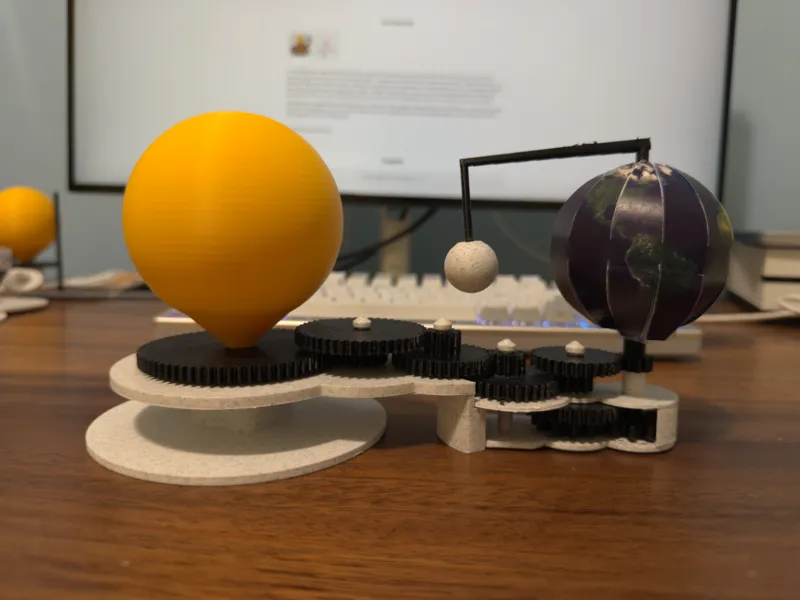 98% Accurate Earth Moon Sun Model (Orrery)