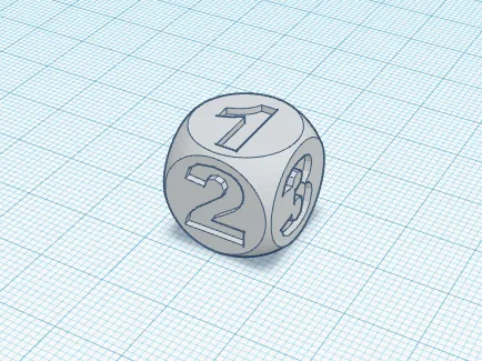 6 Sided Die - Tinkercad Tutorial
