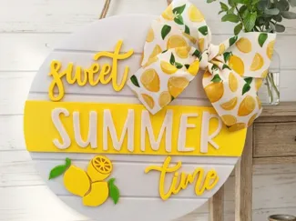 Door sign Sweet Summer Time Lemons