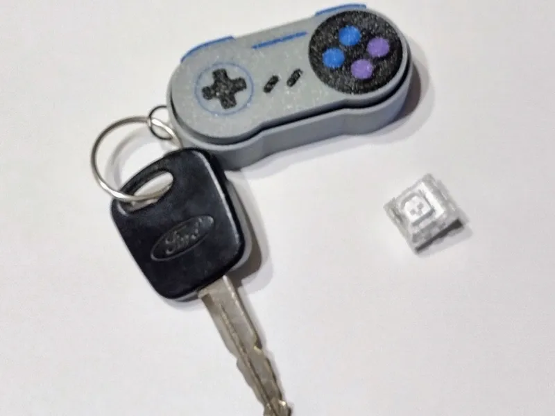 Retro Gamepad Clicker Keychain