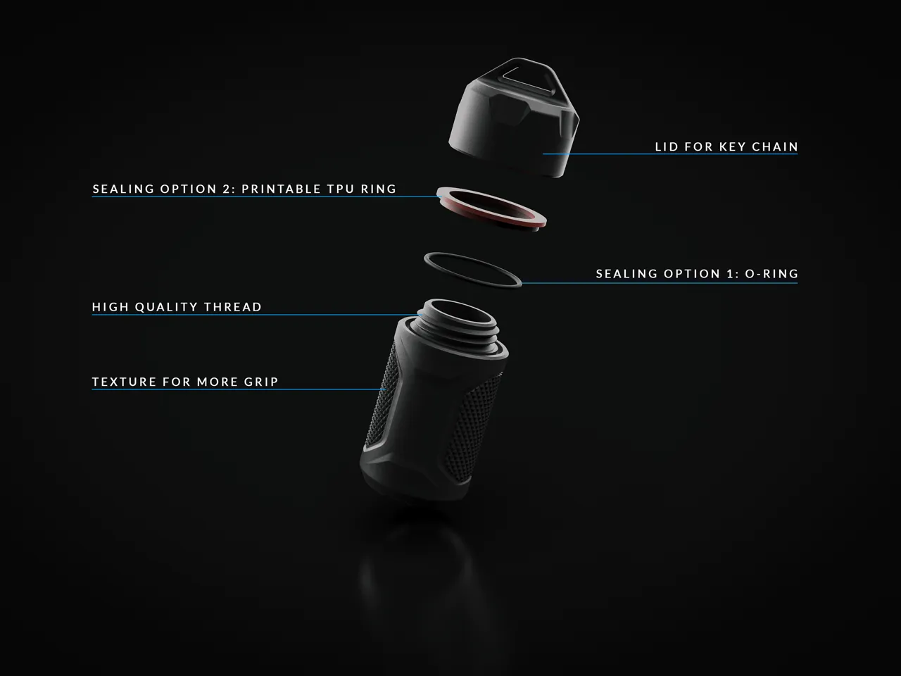 Robust Mini Outdoor Container - for Key Chain view 3