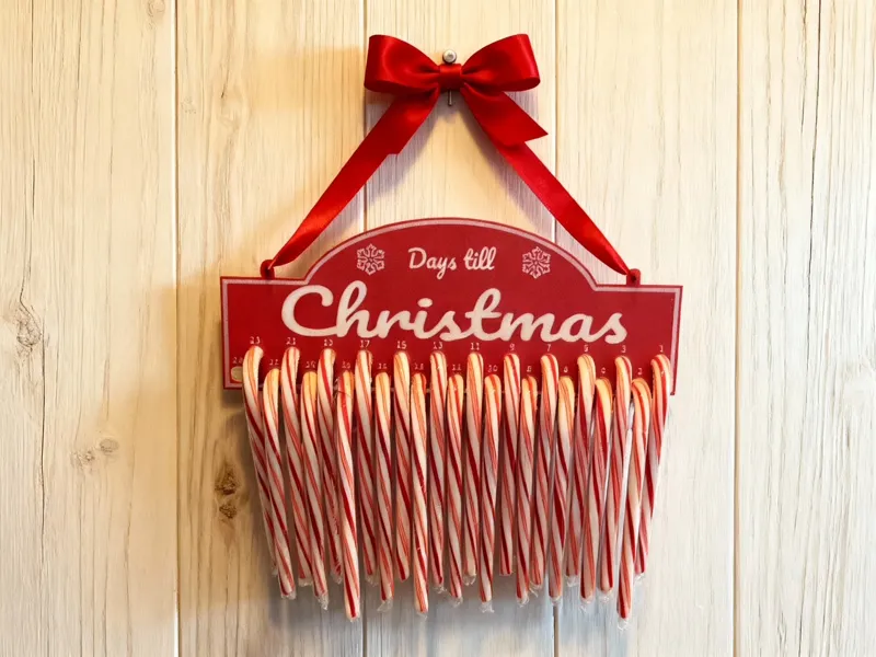 Christmas Candy Cane Advent Countdown