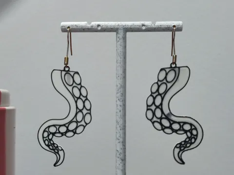 Pendientes: Aretes Tentáculo Marino — referencia de MakerWorld