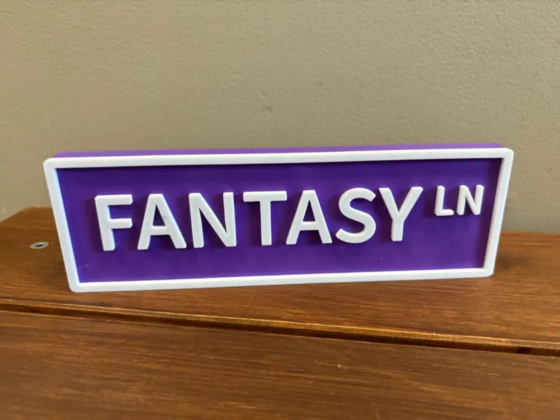 Fantasy Ln Book Shelf Street Sign