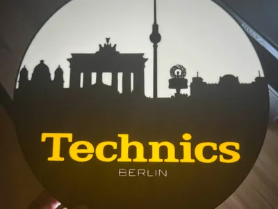 Technics Berlin Retro Lightbox DJ,Vinyl,Music