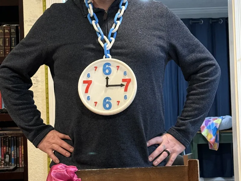 Flavor Flav Faux 67 Clock Necklace