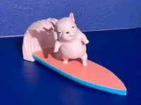 Bouledogue tranquille sur planche de surf — photo 2