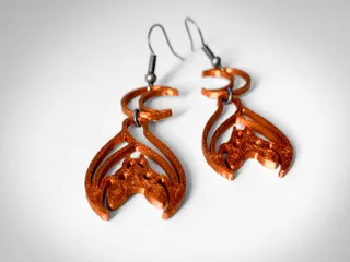 Moon Bat earrings view 4