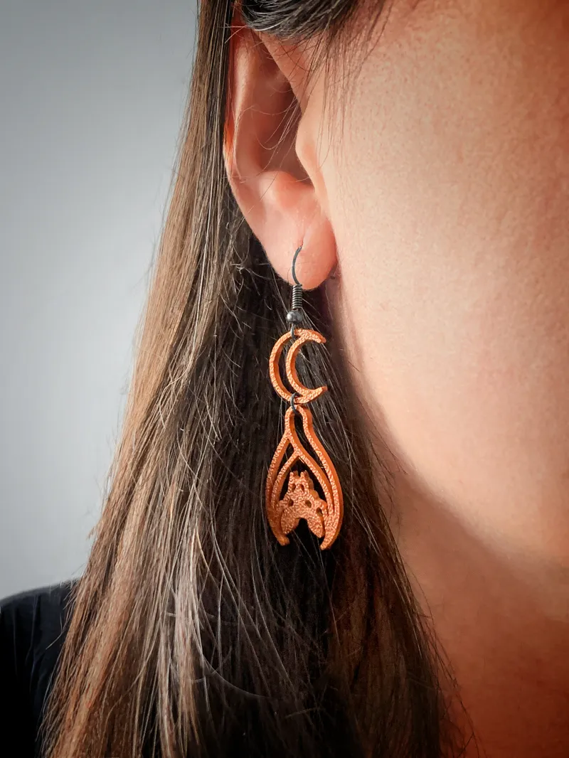 Moon Bat earrings