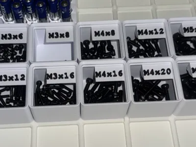 Gridfinity Screw/Bolt Labeled Storage
