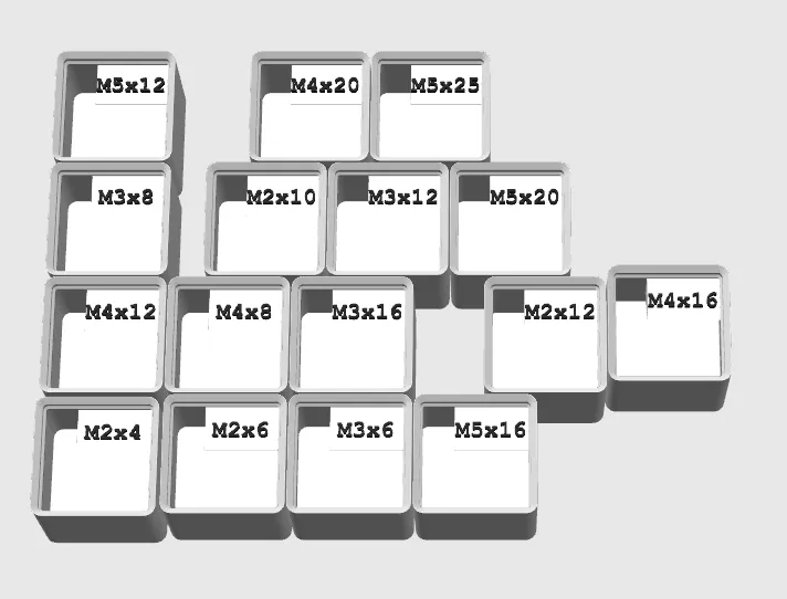 Gridfinity Screw/Bolt Labeled Storage - Free 3D Print Model - MakerWorld