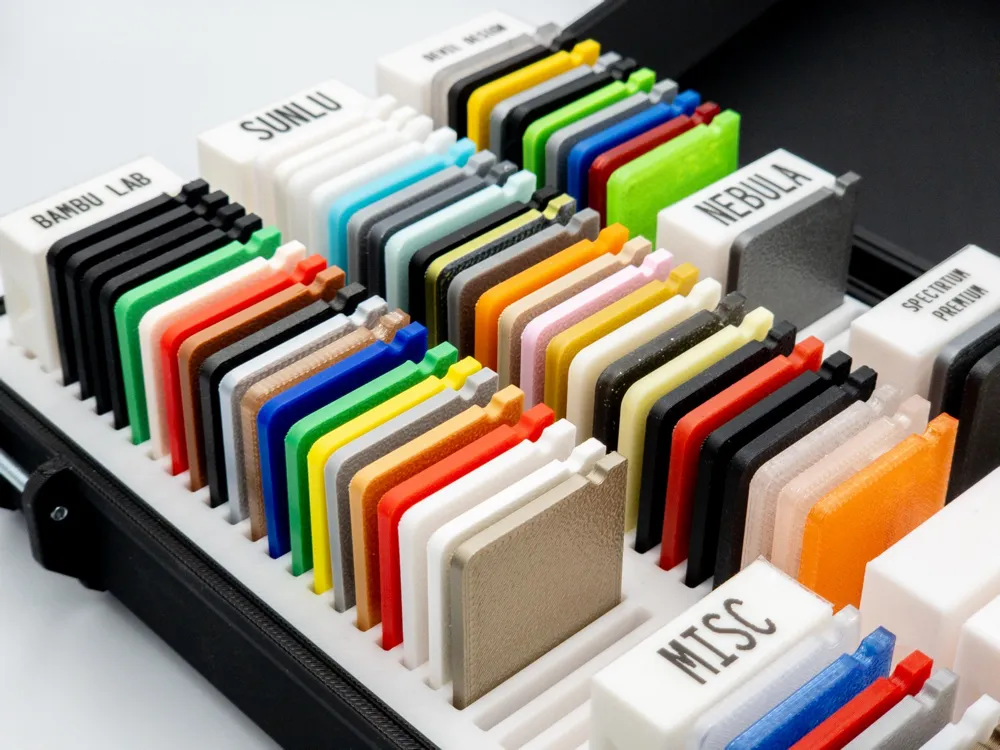 Modular Filament Swatches System + Parametric Box - Free 3D Print Model ...