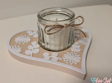 Accesorio de iluminación decorativa: Floral Heart Candle Holder Mini Jars (54mm/HÖKGÖK) — vista de referencia 3