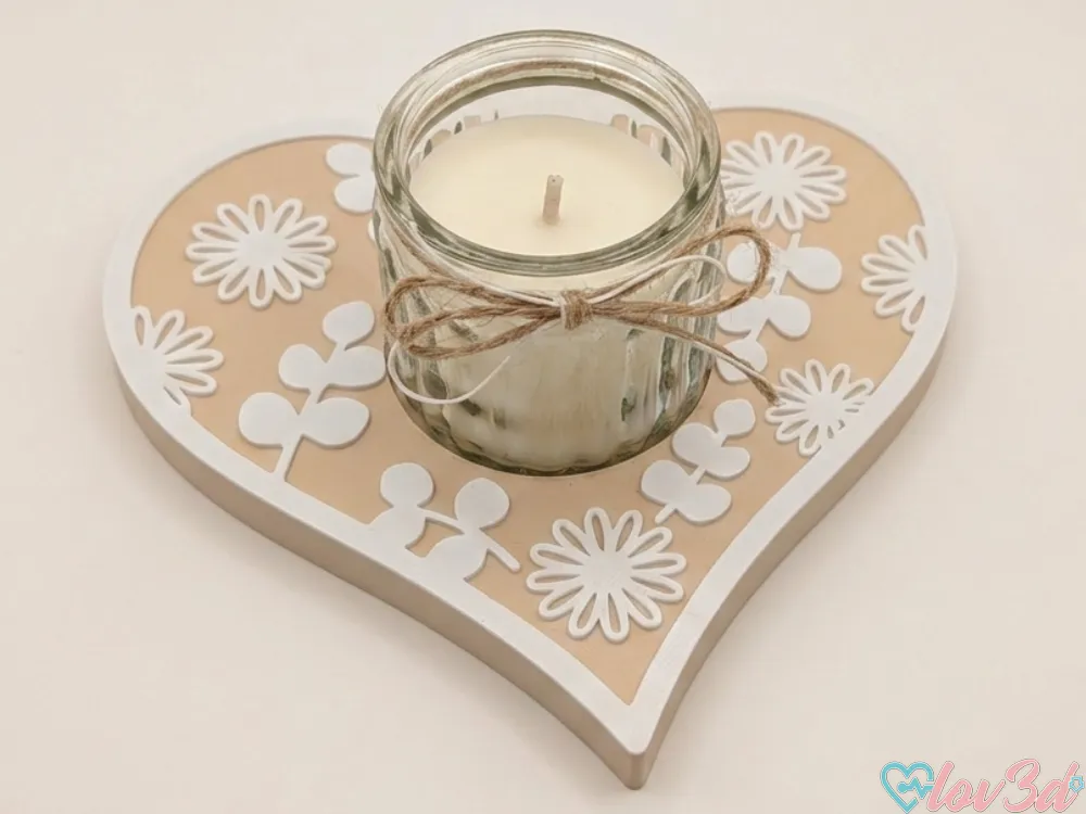 Accesorio de iluminación decorativa: Floral Heart Candle Holder Mini Jars (54mm/HÖKGÖK). Referencia del modelo original.