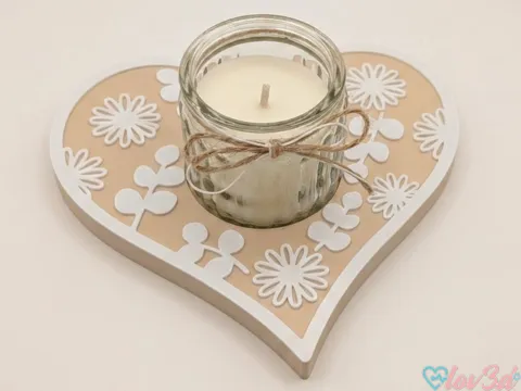 Accesorio de iluminación decorativa: Floral Heart Candle Holder Mini Jars (54mm/HÖKGÖK) — referencia de MakerWorld