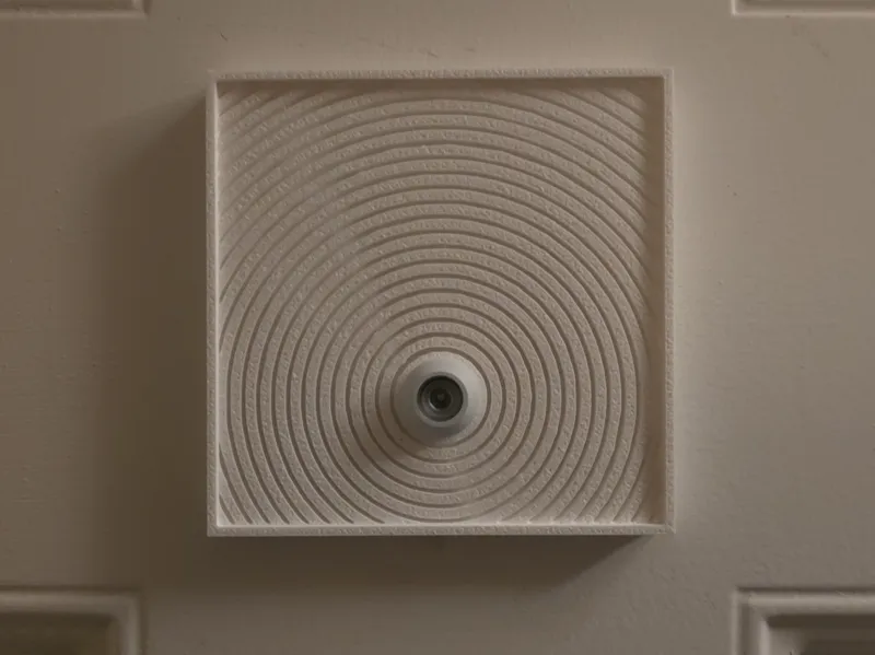 Square Peephole Plate - 96x96x10 w/ 12.7mm hole