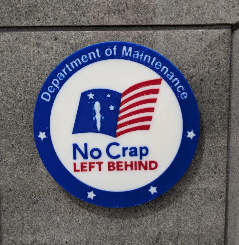 No Crap Bathroom Sign